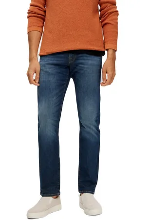 SELECTED Heren Jeans Broeken SLH196-STRAIGHTSCOTT regular/straight Fit Blauw 34W / 34L Volwassenen