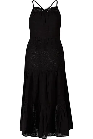 Superdry Vintage Lace Cami Maxi Jurk Zwart M Vrouw