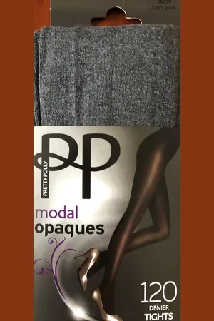 Pretty Polly Panty - Modal Opaque - Dikke Panty - 120 Den. - M/L - 40/46 - Grijs