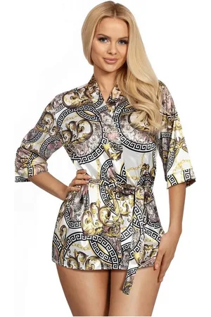 Merkloos Donna - Donatella- Satijnen Kimono- XL