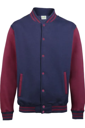 AWDis Varsity jacket, Oxford Navy/Burgundy