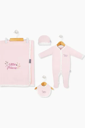 Merkloos Newborn baby jumpsuit set 4 delig little princes