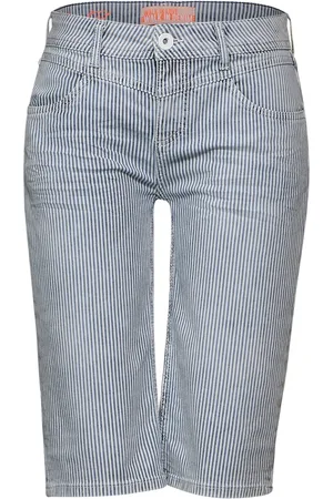 Street one Style QR Jane mid waist bermuda indigo Dames Jeans -
