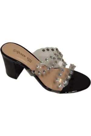 QUEEN VIVI QUEEN ME MUILTJE IN -TRANSPARANTE BANDJES MET FLONKERS-SIZE 38