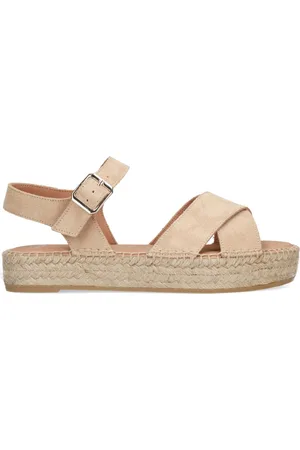 Manfield Dames - sandalen met suède banden