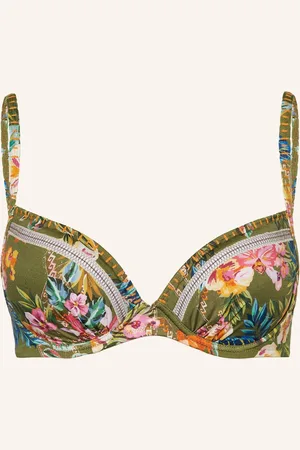Watercult Sunset Florals Bikini Top - maat 40E - /Groen