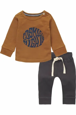 Noppies Kledingset - Jongens - 2delig - Broek Antraciet - Shirt Jaroslavi rubber