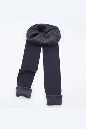 Merkloos Winter Fleece High wasted Legging_grijs_S