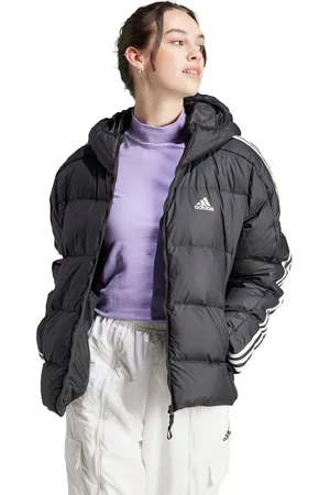 adidas Sportswear Essentials 3-Stripes Mid Donsjack met Capuchon - Dames - - S