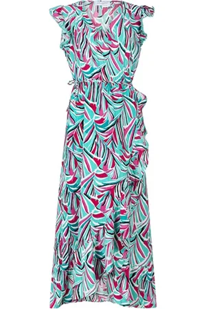 lofty manner Jurk Dress Ariah Pd24 777 Palm Leaves Print Dames