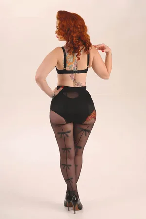 Pamela Mann 20 Den Sheer Bow Back Seam Panty