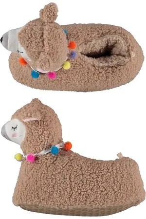 Apollo Dames dieren pantoffels/sloffen alpaca - - maat 37-38