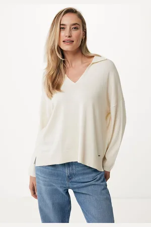 Mexx Polo Gebreid Offwhite
