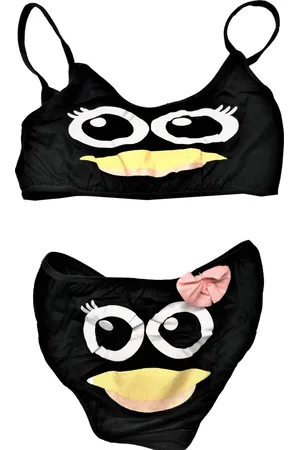 Merkloos Dames 2-delig bikini_penguin face-sexy feel comfortabele-TU S-M