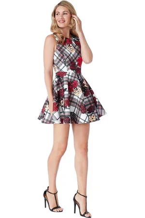 Merkloos Speels skaterjurkje met tartan