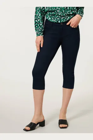 Miss Etam Dames Capri slim fit blauw - Regulier