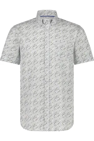 State of art Short Sleeve Overhemd Print Blauw