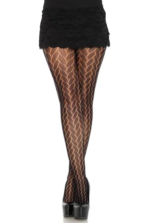 Leg Avenue Plaited lace pantyhose