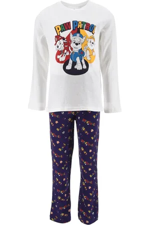 Paw Patrol Nickelodeon - pyjama - jongens - 100% Jersey katoen - wit/blauw - maat 116