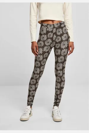 Urban classics Soft AOP browncamomile Legging - XS