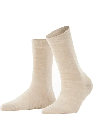 Falke Softmerino warme ademende merinowol katoen sokken dames blauw