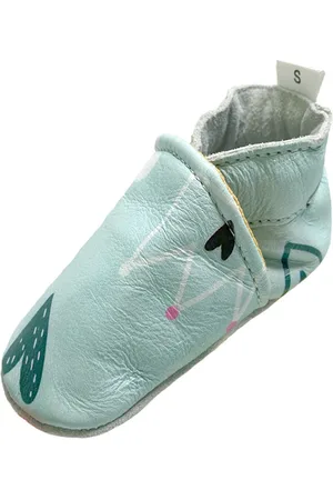Babysteps Mintkleurige bedrukte babyslofjes van maat XXXL