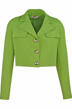 VERY SIMPLE Verysimple • korte groene blazer • maat XS (IT40)