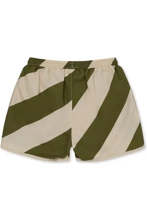 Konges Sløjd Konges Sløjd Asnou zwemshort kind - Dark Olive/Creamy White