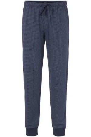 Schiesser Mix+Relax lange lounge broek (dun) - geruit (met boord aan de pijp)
