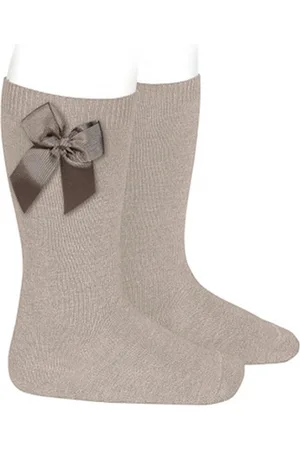 CONDOR Cóndor Kniekous Met Grosgrain Strik | 2482/2| Stone | 0-3 mnd | maat 000