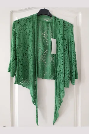 Merkloos Dames vest Resa effen licht bolero model XL/XXL curvy mode