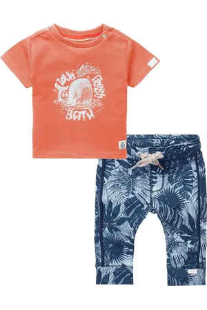 Noppies Kledingset - 2delig - broek met prints en shirt otanje