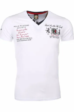 DAVID COPPER Italiaanse T-shirt - Korte Mouwen Heren - Borduur Polo Players