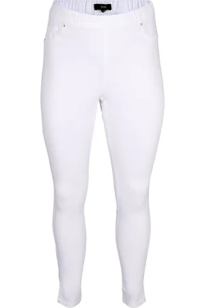 Zizzi JTALIA, JEGGINGS Dames Jeans - White