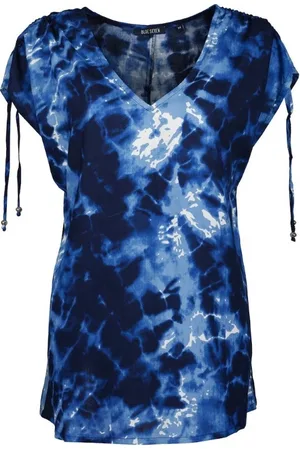 Blue Seven Dames blouse - blouse dames - 180220 - print - v-hals - maat 38