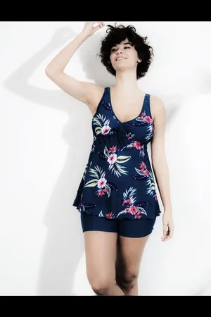 Merkloos Tankini Dames 2 delig- Stijlvolle Oversized Tankini- Dames Badmode&Bikini- Badkleding- Zwempak- Strandkleding- Swimwear NH302-