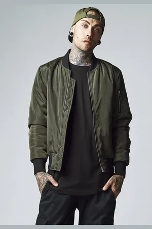Urban classics 2-Tone Bomber Jacket Bomberjack olijf-zwart XL