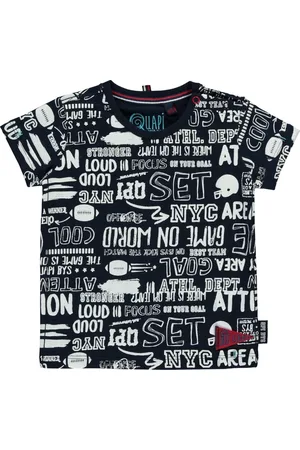 Quapi Mini T-shirtje Ricardo - Navy/Wit