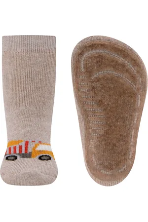 Ewers Antislipsok - Zandkleur/Beige - Vrachtauto / Kiepwagen - Elastisch - Siliconenzool-21/22