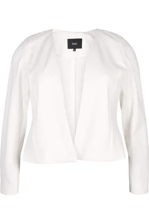 Zizzi JMADDIE L/S SHORT BLAZER Dames Blazer - Off-white