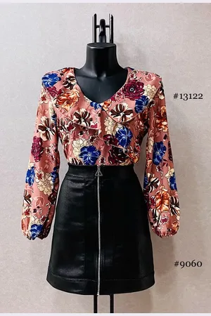Merkloos Blouse met bloemen - one size