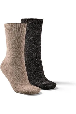 Fellhof Alpaca sokken maat 43-46 ??? bruin/zwart ??? alpacawol ??? wollen sokken ??? warme sokken temperatuurregulerend ??? vochtregulerend ??? geurloos ??? ademend ??? comfortabel ??? zacht