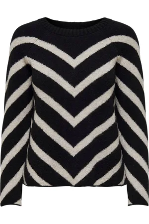 ONLY Trui Onleliza L/s Pullover Knt Noos 15191792 Black/w. Cloud D Dames