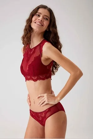 Merkloos AMARANTA - Robinetta Bralet Crop Top Set Non-Padded- Lingerieset -maat 80B