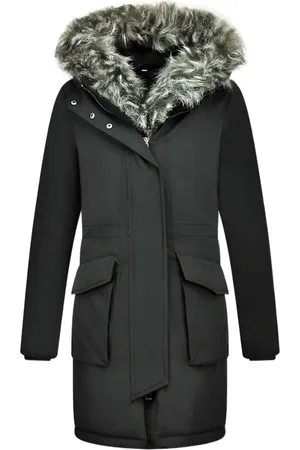 Matogla Gentile Bellini Lange Parka Jas Dames – Met Faux Bontkraag– Jassen dames Dames Jas