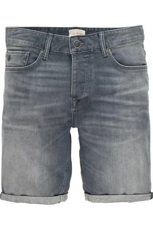 Cast Iron Denim short comfort gret blue - Heren