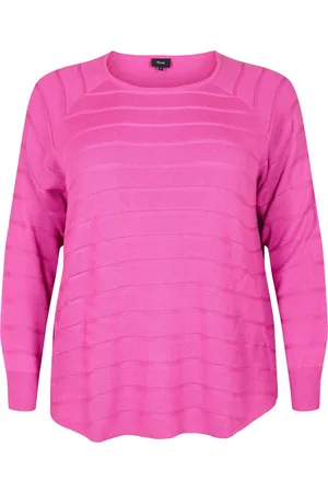 Zizzi MAMELIA, L/S, PULLOVER Dames Blouse - Pink