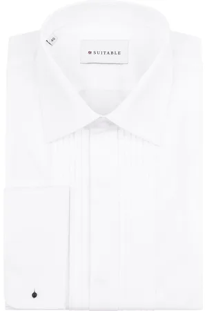 Suitable Smoking Overhemd Plisse - Boordmaat 38 - Heren Smoking Shirt - 100% katoen - Regular-Fit pasvorm