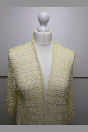 Merkloos Dames vest Vera lichtgeel bolero one size