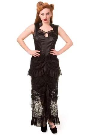 Banned Retro Nevermind Lange jurk - Gothic - 4XL